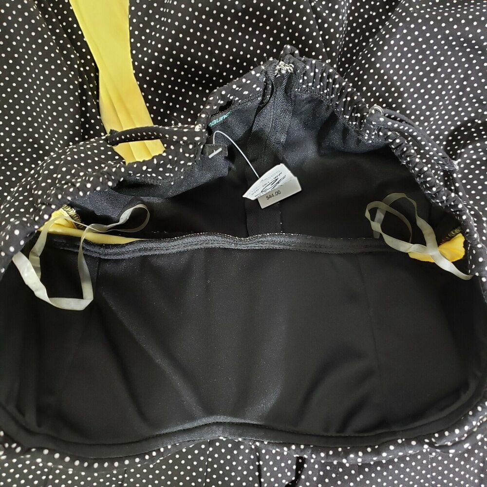 Maurices Womens Dress Junior Size 5/6 Black White Polka Dot Spaghetti Strap Tie - Picture 12 of 12